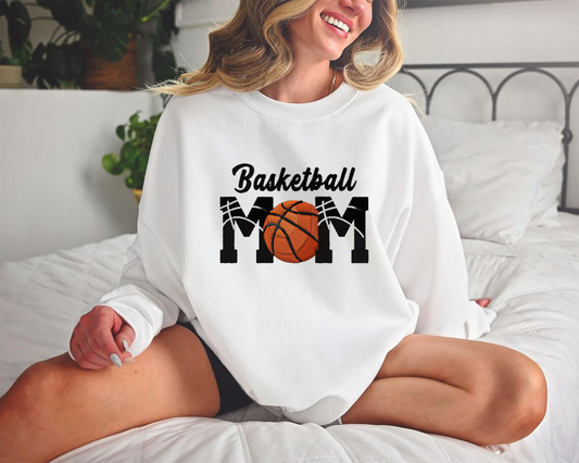 Embroidered Basketball Mom Sweatshirt, Basketball Shirt, Mother's Day Gift Idea, Gift for Her, Funny Mom Shirt, Mom Life Shirt, Mom Gift, Sport Mom, Mom Gift