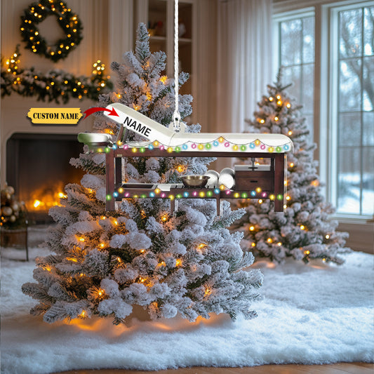 Massage Table Xmas Personalized Gift, Massage bed table Christmas Ornaments, Ornament Decoration, Ornament For Gift, Ornament Christmas