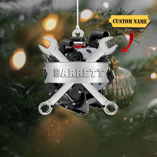 Mechanic Tools Flat Ornaments, Custom Wrench Christmas Ornament, Ornament Decoration, Ornament For Gift, Ornament Christmas