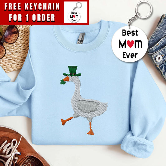 Embroidered Silliest Goose Patrick's Day Sweatshirt