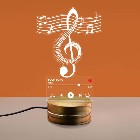 Led Music and Song Plaque with Speaker, Bestfriend Christmas Gift, Personalized Music Plaque.