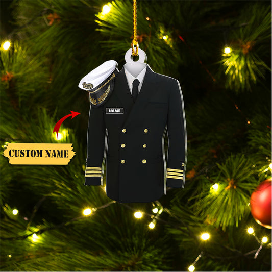Navy Uniform Personalized Christmas Ornament, Ornament Decoration, Ornament For Gift, Ornament Christmas