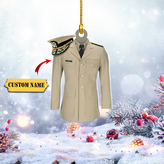 Navy Uniform Personalized Christmas Ornament_Style 1, Ornament Decoration, Ornament For Gift, Ornament Christmas