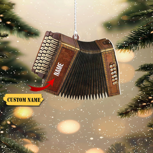 Personalized Accordion Ornament, Accordion Christmas Ornament, Musician Ornament2, Ornament Decoration, Ornament For Gift, Ornament Christmas