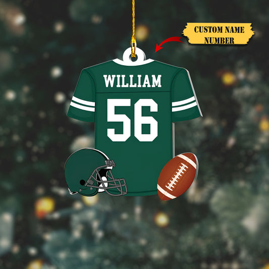 Personalized American Football 2 Custom acrylic christmas Ornament, Ornament Decoration, Ornament For Gift, Ornament Christmas