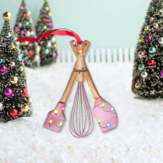 Personalized Baker Christmas Ornament, Baking Ornament, Custom Baking Hand, Ornament Decoration, Ornament For Gift, Ornament Christmas