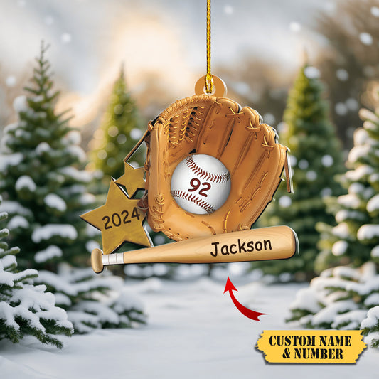 Personalized Baseball Set christmas Ornament, Ornament Decoration, Ornament For Gift, Ornament Christmas