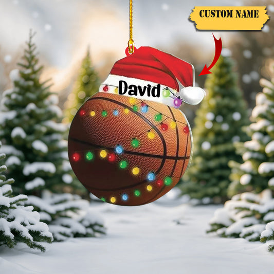 Personalized Basketball Christmas Ornament 2024 2D Flat Acrylic Orrnament, Ornament Decoration, Ornament For Gift, Ornament Christmas