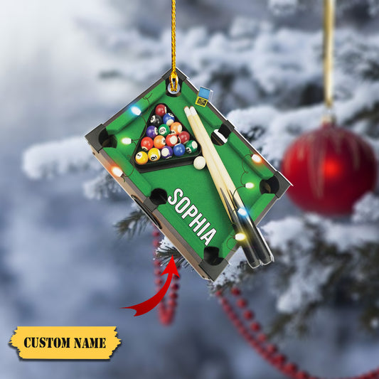 Personalized Billiards Pool Christmas Acrylic Ornaments6, Ornament Decoration, Ornament For Gift, Ornament Christmas