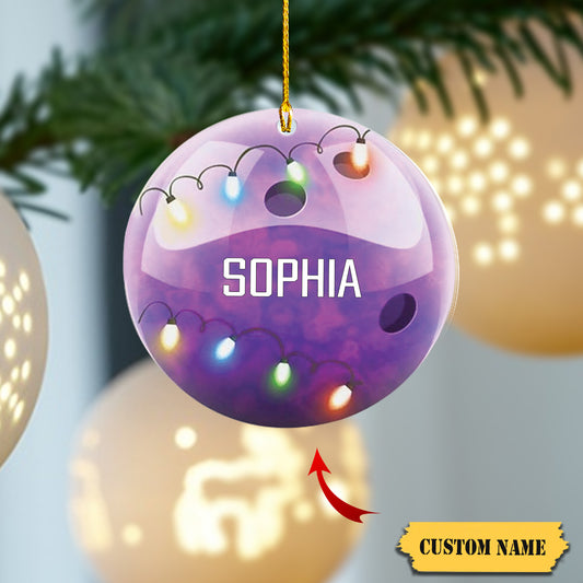 Personalized Bowling Ornament, Gifts Bowling Team, Bowling Xmas, Bowling Christmas Ornament, Bowling Ball Ornament, Ornament Decoration, Ornament For Gift, Ornament Christmas