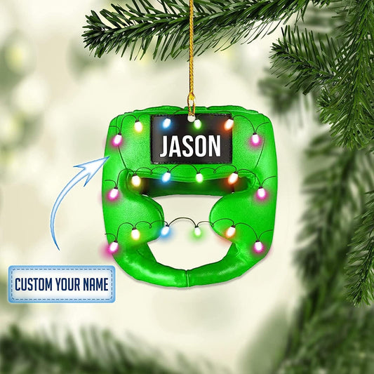 Personalized Boxing Ornament, Boxing Gloves Christmas Light Ornament, Custom Boxing Ornament, Kick Boxing Ornament, Gift for Boxing Lovers, Boxer Ornament Gif, Ornament Decoration, Ornament For Gift, Ornament Christmas