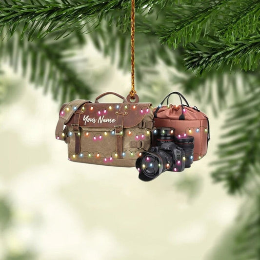 Personalized Camera Bag Christmas Ornament12, Ornament Decoration, Ornament For Gift, Ornament Christmas