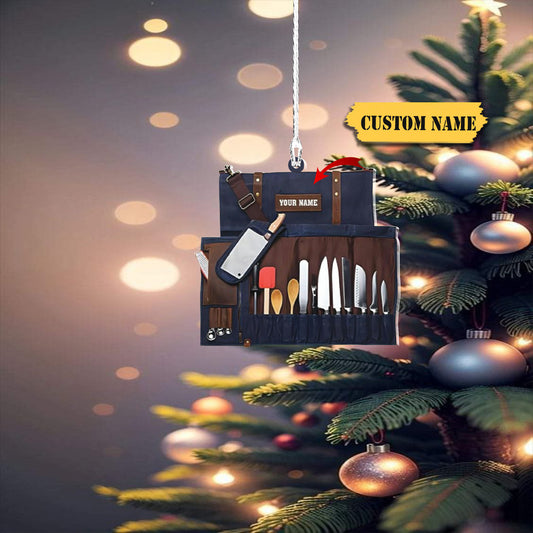 Personalized Chef Christmas Ornament 2023, Cooking Christmas Ornaments, Chef Uniform Ornament 4, Ornament Decoration, Ornament For Gift, Ornament Christmas