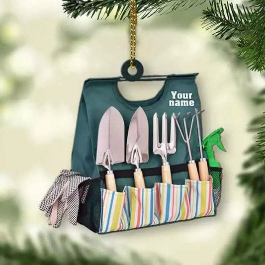 Personalized Christmas Garden Tools Bag Ornament, Gardener Stuff Ornament, Ornament Decoration, Ornament For Gift, Ornament Christmas