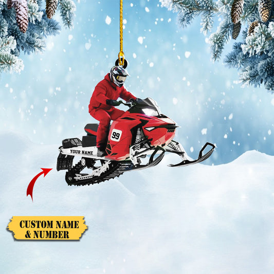 Personalized Customized Snowmobile Shoes Acrylic Christmas Ornament for Snowmobile Lovers, Ornament Decoration, Ornament For Gift, Ornament Christmas