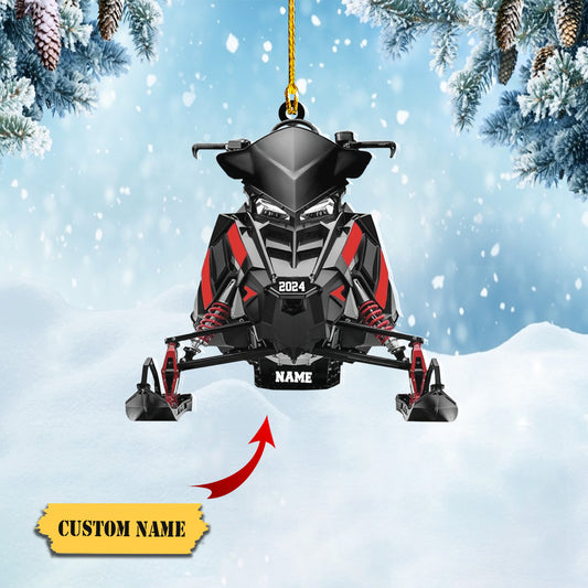 Personalized Customized Snowmobile Shoes Acrylic Christmas Ornament for Snowmobile Lovers (SM 4), Ornament Decoration, Ornament For Gift, Ornament Christmas