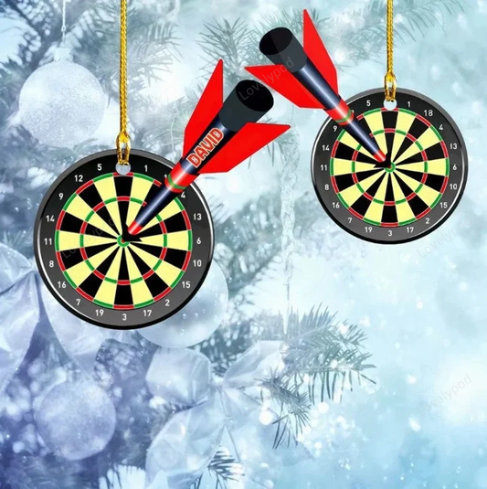 Personalized Dart Ornament, Custom Shaped Acrylic Dart Christmas Ornament, Gift for Dart Lovers, Ornament Decoration, Ornament For Gift, Ornament Christmas