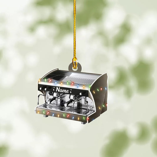 Personalized Espresso Machines Coffee Cafe Christmas Ornament, Coffee Machines, Ornament Decoration, Ornament For Gift, Ornament Christmas