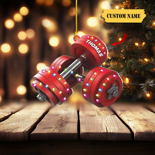 Personalized Fitness Ornament Fitness Gift Sport Fitness Christmas Ornament 2023 Fitness Christmas Ornaments Gift for Gym Lovers Xmas 64564, Ornament Decoration, Ornament For Gift, Ornament Christmas