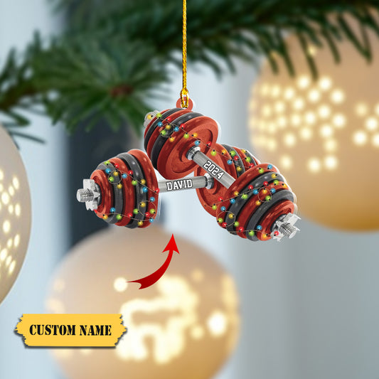 Personalized Fitness Ornament Fitness Gift Sport Fitness Christmas Ornament 2023 Fitness Christmas Ornaments Gift for Gym Lovers Xmas 6545, Ornament Decoration, Ornament For Gift, Ornament Christmas