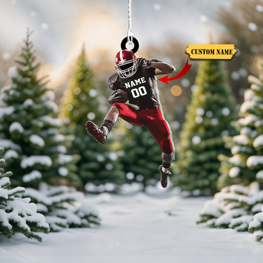 Personalized Football Ornament Customized Football Christmas Ornaments Football Ornament Christmas Football Gifts, Ornament Decoration, Ornament For Gift, Ornament Christmas