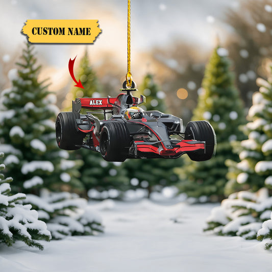 Personalized Formula Car Ornament, Custom Name Ornament, F1 Car Ornament, Tree Hanger Gift, Gift For Racer, Racing F1 Christmas Ornament, Ornament Decoration, Ornament For Gift, Ornament Christmas