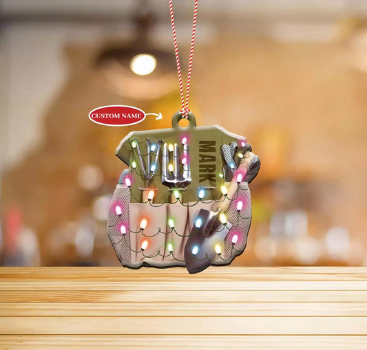 Personalized Gardening Christmas Ornament, Planting Gardener Xmas Ornament 3, Ornament Decoration, Ornament For Gift, Ornament Christmas