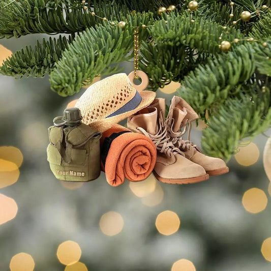 Personalized Hiking Bag Christmas Ornament Camping Lover Gift Hiking Lover Orn, Ornament Decoration, Ornament For Gift, Ornament Christmas