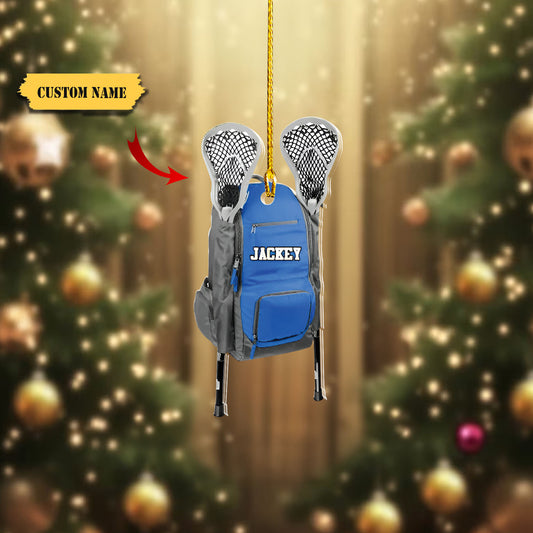 Personalized Hockey Bag Christmas acrylic Ornament Printed, hockey christmas ornament, Ornament Decoration, Ornament For Gift, Ornament Christmas