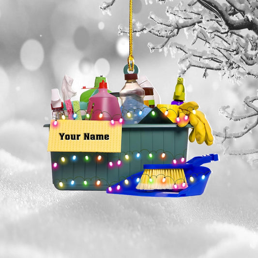 Personalized Housekeeping Christmas Ornament, Housekeeping Keepsake, Janitor Cleaning Lady Ornament,Cleaning Service Christmas Ornament3434, Ornament Decoration, Ornament For Gift, Ornament Christmas