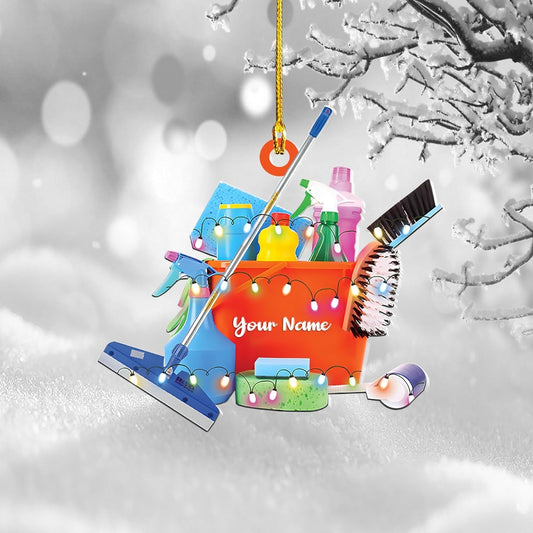 Personalized Housekeeping Christmas Ornament, Housekeeping Keepsake, Janitor Cleaning Lady Ornament,Cleaning Service Christmas Ornament7333, Ornament Decoration, Ornament For Gift, Ornament Christmas