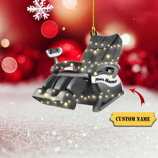 Personalized Massage Chair Ornament,Massage Chair Take A rest Christmas Ornament 343, Ornament Decoration, Ornament For Gift, Ornament Christmas