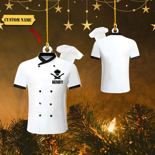 Personalized name Master chef ornament, Christmas gift for Master chef custom shaped acrylic ornament, Ornament Decoration, Ornament For Gift, Ornament Christmas