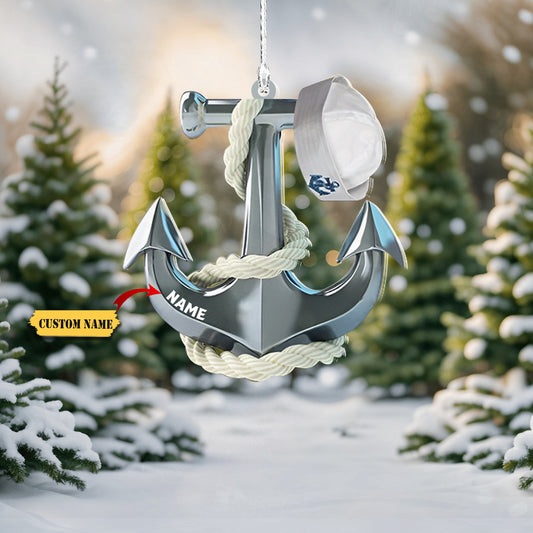 Personalized name sailor ornament, Christmas gift custom shaped acrylic ornament 12, Ornament Decoration, Ornament For Gift, Ornament Christmas