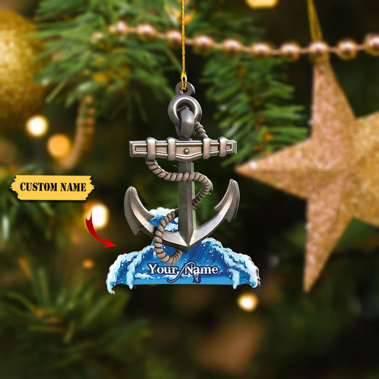 Personalized name sailor ornament, Christmas gift custom shaped acrylic ornament_Style 4_PACK 1 11, Ornament Decoration, Ornament For Gift, Ornament Christmas