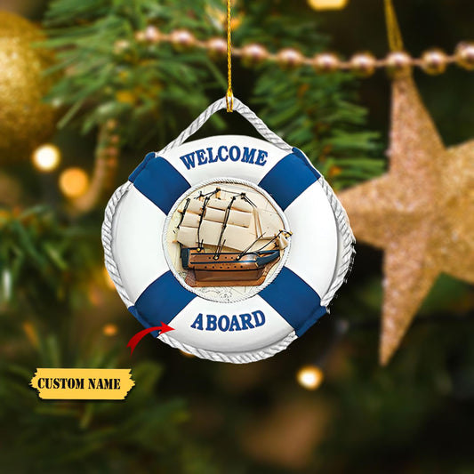 Personalized name sailor ornament, Christmas gift custom shaped acrylic ornament_Style 5_PACK 1 11, Ornament Decoration, Ornament For Gift, Ornament Christmas