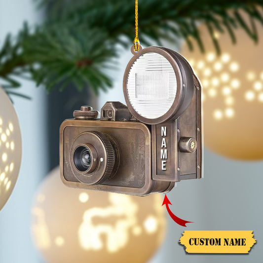 Personalized Photographer Light Christmas Ornament, Ornament Xmas Gift, Ornament Decoration, Ornament For Gift, Ornament Christmas
