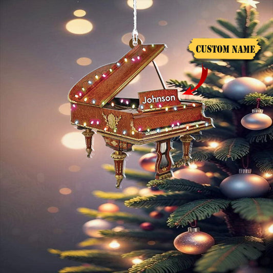Personalized Piano Christmas Light Ornament, Custom Car Ornament, Ornament Decoration, Ornament For Gift, Ornament Christmas