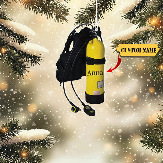 Personalized Scuba Diving Ornament, Scuba Diving Christmas Ornament,Scuba Diving, Ornament Decoration, Ornament For Gift, Ornament Christmas