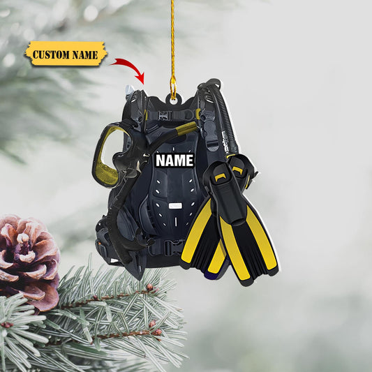 Personalized Scuba Diving Ornament, Scuba Diving Ornament, Christmas Ornament for Scuba Diver, Gift for Diver, Ornament Decoration, Ornament For Gift, Ornament Christmas