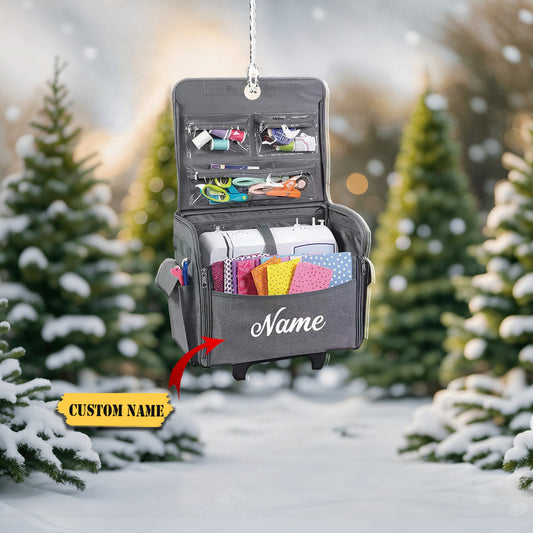 Personalized Sewing Box Ornament, Sewing Christmas Ornament, Tailor Ornament236900, Ornament Decoration, Ornament For Gift, Ornament Christmas