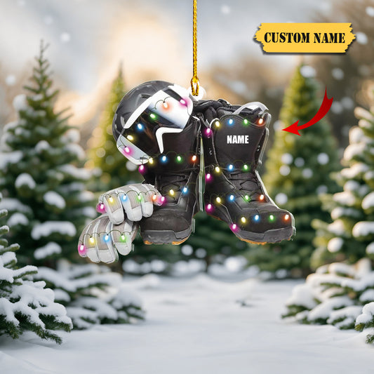 Personalized Skiing Acrylic 2D Flat Ornament, Snowboard Ornaments for Christmas Tree, Skier Gift for Xmas 2023, Snow Skiing Ornament, Winter Sports Ornaments,, Ornament Decoration, Ornament For Gift, Ornament Christmas