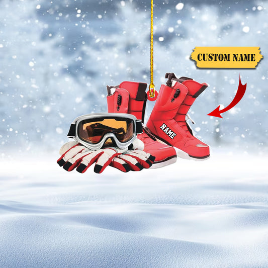 Personalized Skiing Acrylic 2D Flat Ornament, Snowboard Ornaments for Christmas Tree, Skier Gift for Xmas 2023, Snow Skiing Ornament434545, Ornament Decoration, Ornament For Gift, Ornament Christmas