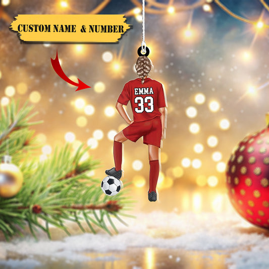 Personalized Soccer Player Christmas Ornament-Great Gift IDEA for Soccer Players & Soccer Lovers, Soccer Players, Husband, Him, Soccer Christmas Ornament, Ornament Decoration, Ornament For Gift, Ornament Christmas