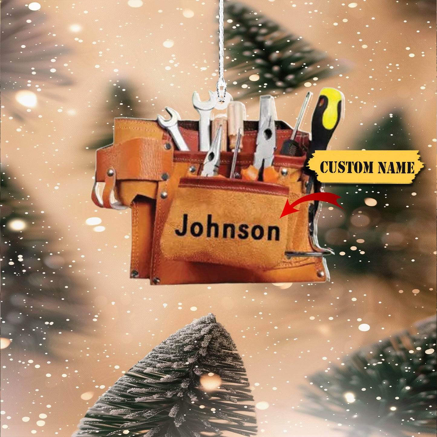 Personalized Tools Belt Bag Ornament, Handyman Christmas Ornament, Handyman, Ornament For Him, Gift For Him, Ornament Christmas