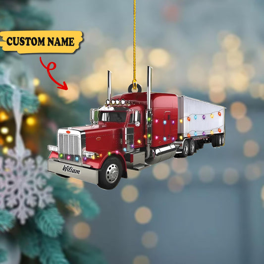Personalized trucker Ornament - Gift For Trucker - Trucker Christmas, Ornament Decoration, Ornament For Gift, Ornament Christmas