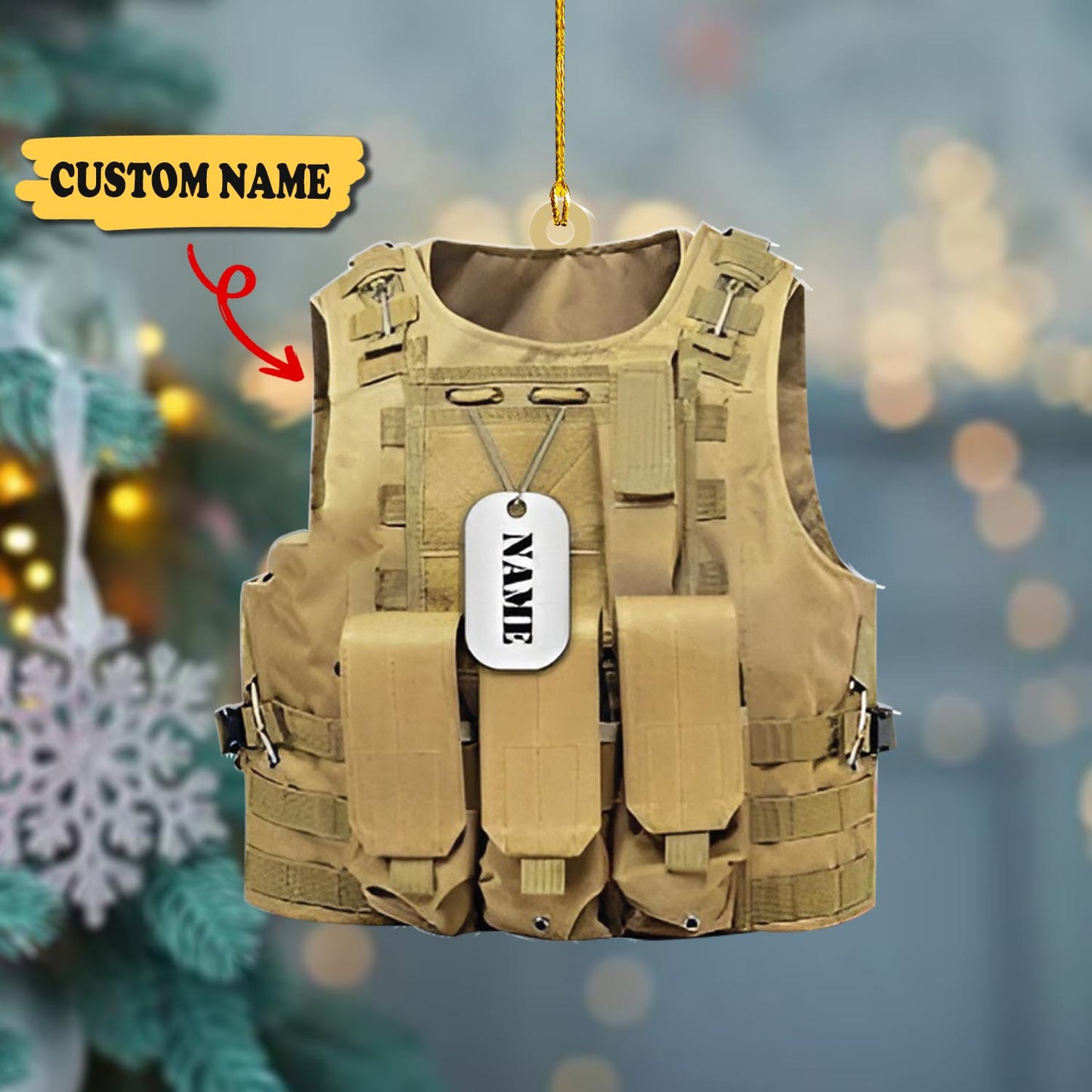 Personalized Us Veteran Christmas Ornament, Us Army Christmas, Veteran Gifts, Ornament For Him, Gift For Him, Ornament Christmas