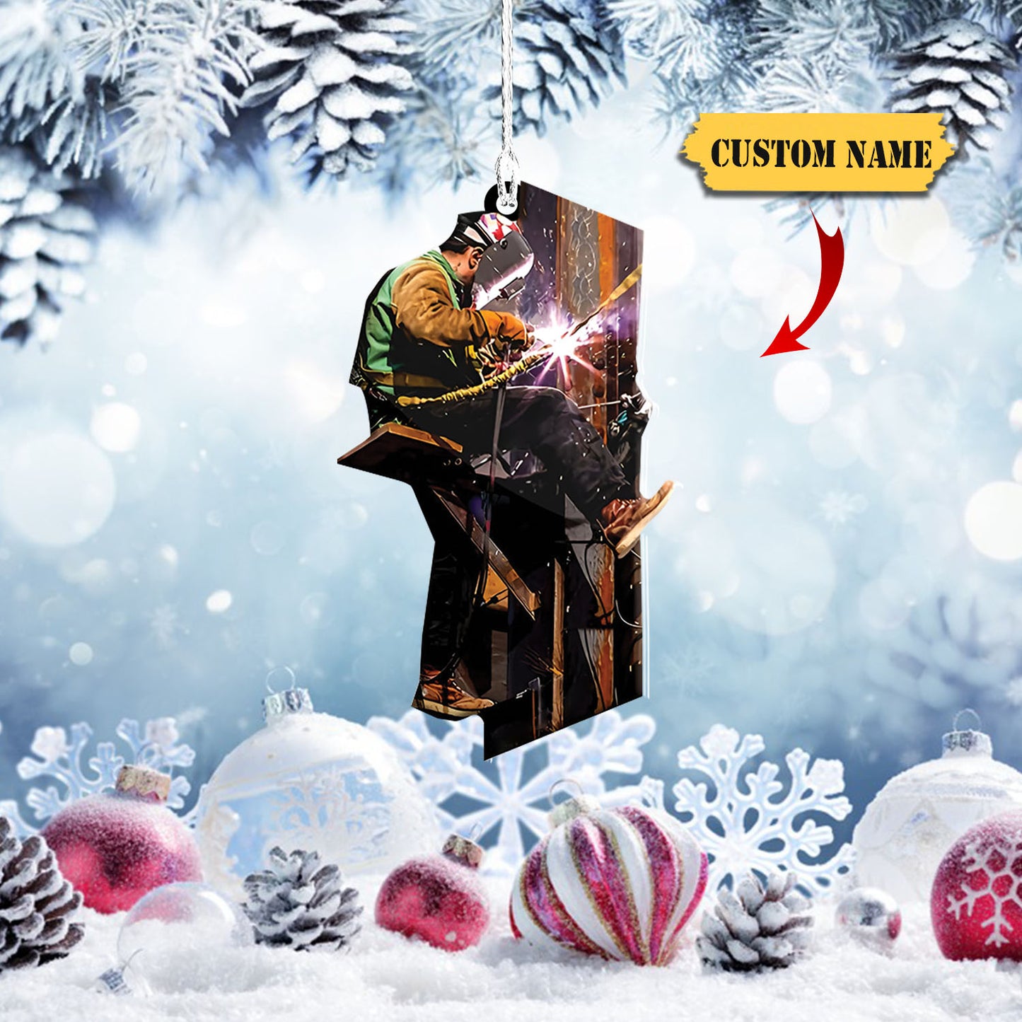 Personalized Welder Christmas Ornament, Welder Ornament, Christmas Gift Welder Lover 6, Ornament For Him, Gift For Him, Ornament Christmas