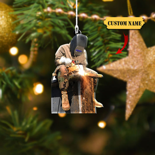 Personalized Welder Christmas Ornament, Welder Ornament, Christmas Gift Welder Lover 8, Ornament For Him, Gift For Him, Ornament Christmas