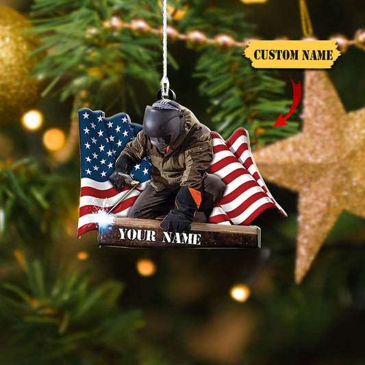 Personalized Welder Christmas Ornament, Welder Ornament for Welder Metal Worker, Gift Welder Lover 3, Ornament For Him, Gift For Him, Ornament Christmas